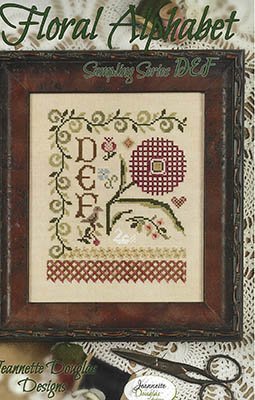 Floral Alphabet Sampling DEF
