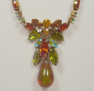 Regency Amber Tones Necklace Drop