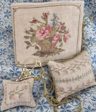 1830s Rose Basket Needlebook