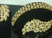 Regency Golden Colored Rhinestone Parure