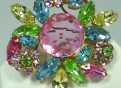 Regency Multi-Rhinestone Brooch